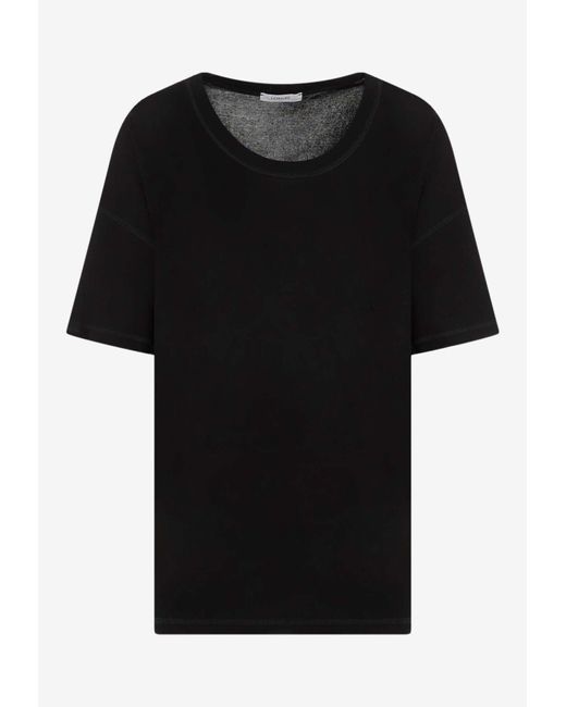 Lemaire Black Crewneck Short-Sleeved T-Shirt