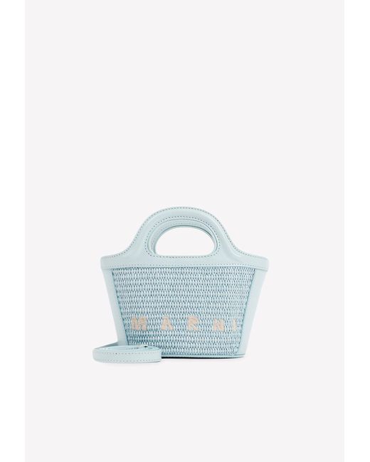 Marni Blue Micro Tropicalia Tote Bag