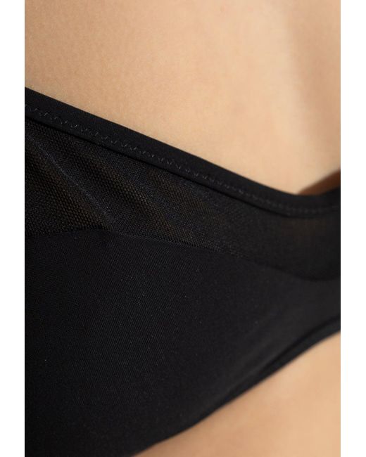 Tory Burch Black Sheer Panel Bikini Top