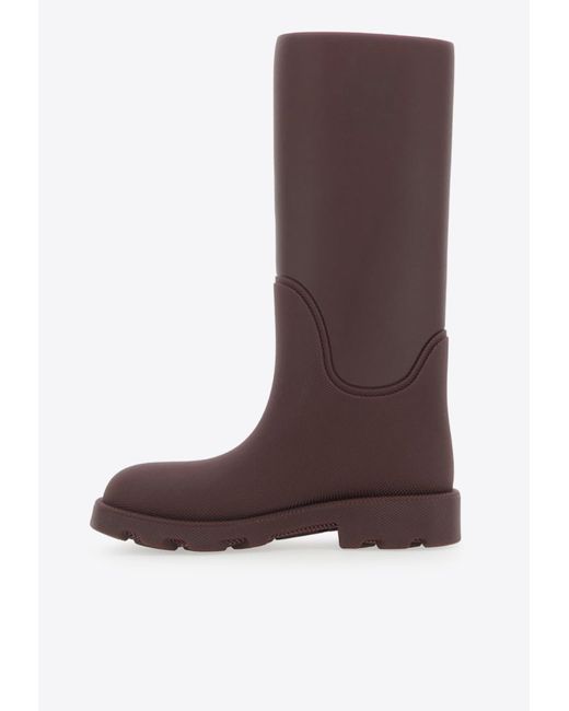 Burberry Brown Marsh Knee-High Rain Boots for men