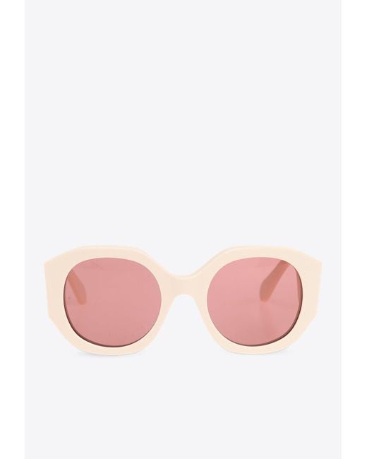 Chloé Pink Naomy Square-Framed Sunglasses