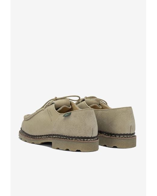 Paraboot Brown Suede Derby Shoes for men