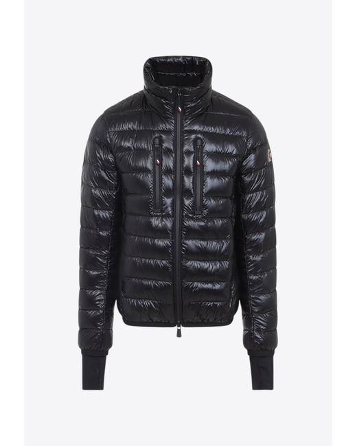 Moncler Black Hers Padded Down Jacket With Logo-Patch for men