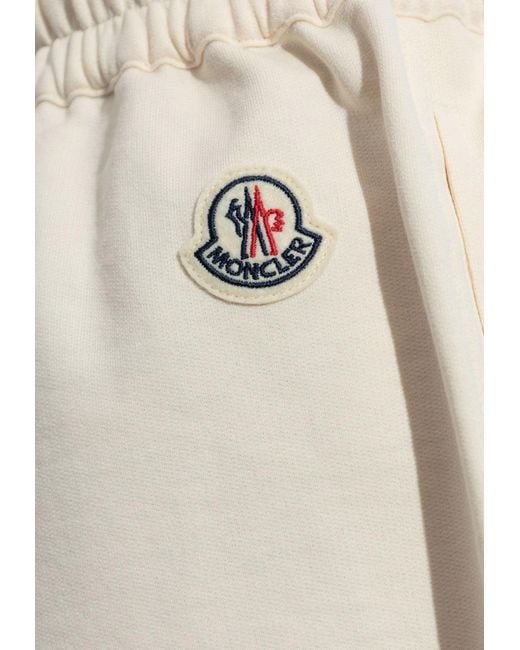 Moncler Natural Logo Patch Mini Shorts