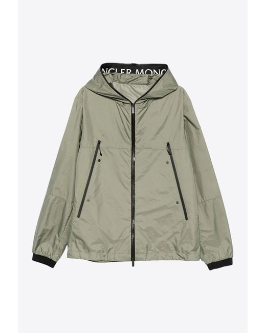 Moncler Green Junichi Zip-Up Windbreaker Jacket for men