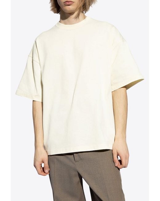 Bottega Veneta White Oversized Jersey T-Shirt for men
