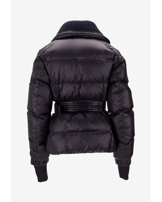 Moncler Blue Bataillouse Belted Padded Jacket