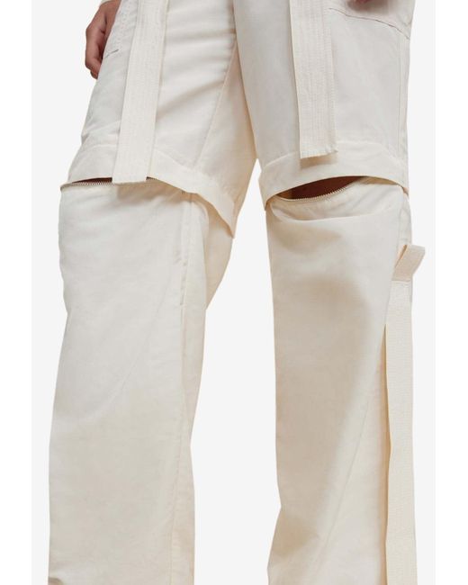 Acler White Elliston High-Waist Cargo Pants