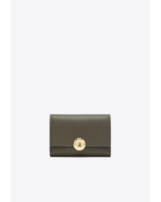Loewe White Small Pebble Leather Tri-Fold Wallet