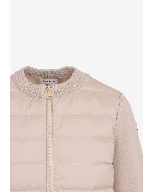 Moncler Pink Paneled Zip-Up Jacket