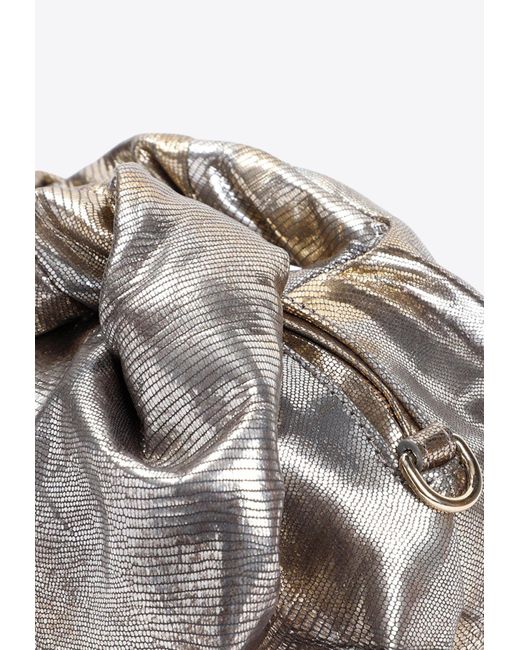 Dries Van Noten Metallic Twist Leather Crossbody Bag