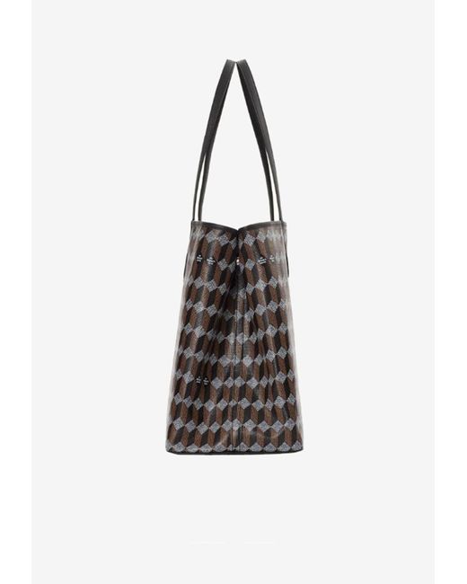 AU DEPART Black No. 55 Monogram Coated Canvas Tote Bag