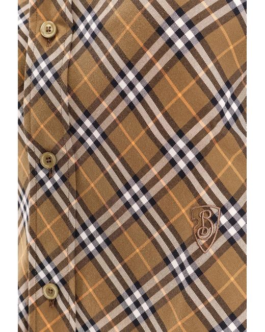 Burberry Brown Vintage Check Long-Sleeved Shirt
