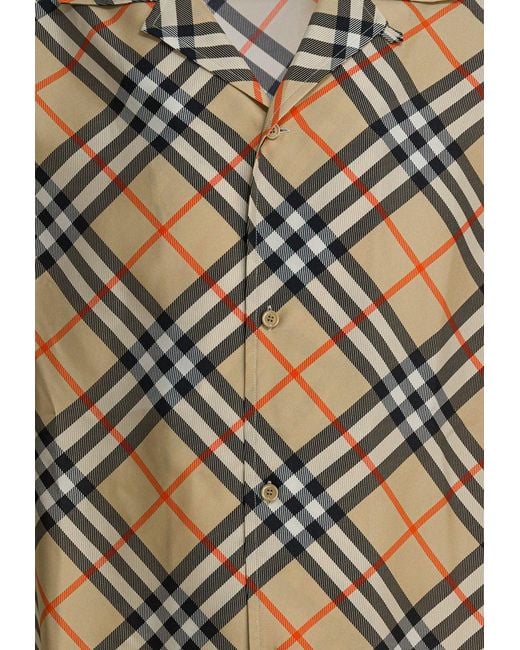 Burberry Natural Vintage Check Oversized Silk Shirt for men