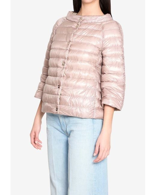 Herno Red Reversible Short Down Jacket