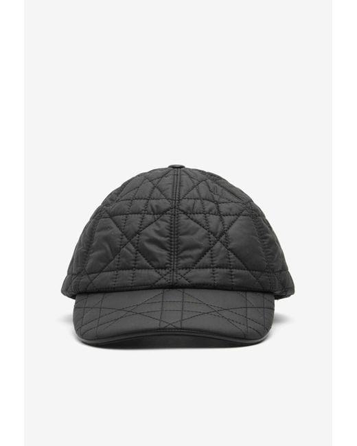 Dior Black Cannage Quilted Cap