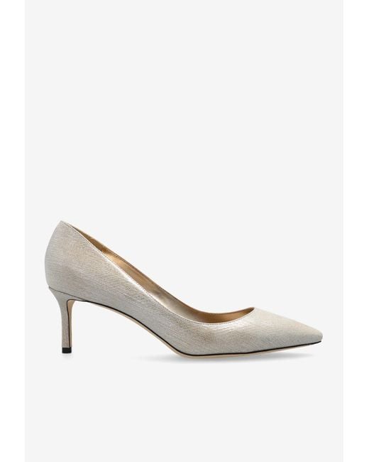 Jimmy Choo Women's White Heeled Shoes Romy