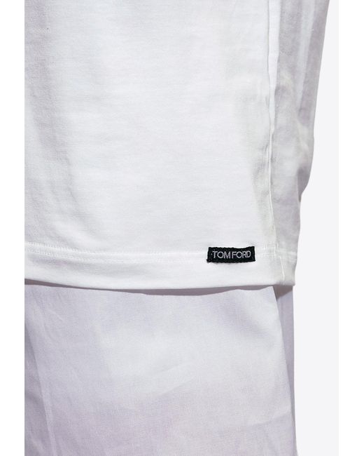 Tom Ford White Basic Crewneck T-Shirt for men