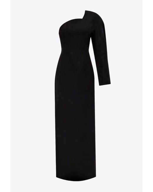 Jacquemus Black Pablo One-Shoulder Maxi Dress
