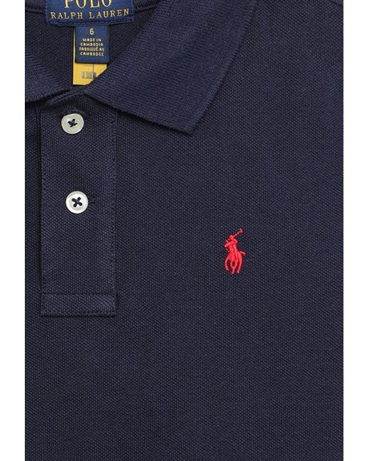 Polo Ralph Lauren Blue Logo Embroidered Polo T-Shirt for men