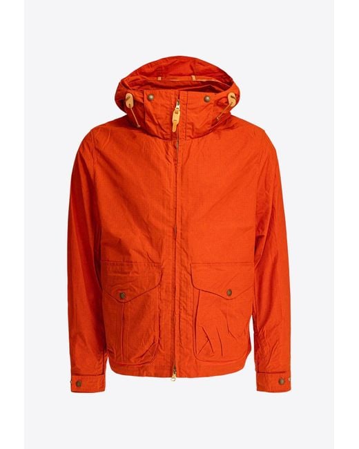 Manifattura Ceccarelli Orange Zip-Up Windbreaker Jacket for men