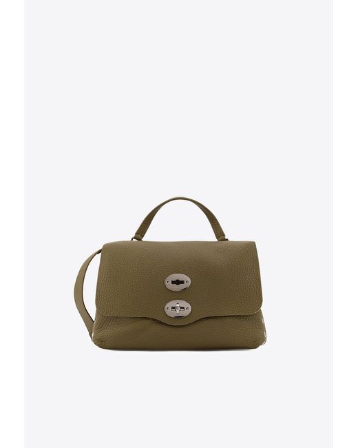 Zanellato Green Small Postina Leather Crossbody Bag