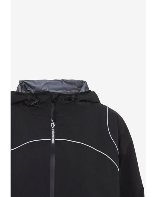 Balenciaga Black Cropped Athletic Jacket