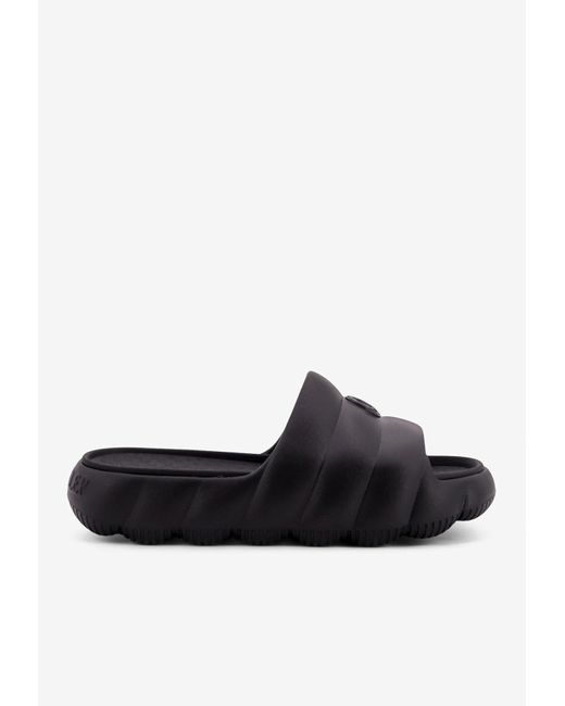 Moncler Black Lilo Logo Slides