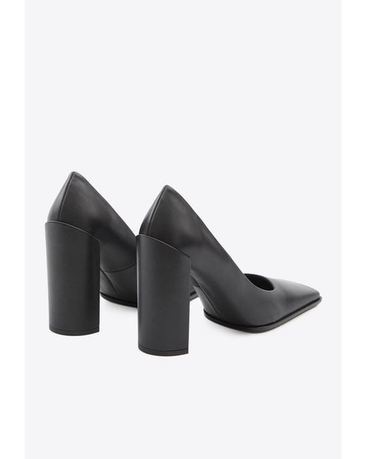 Alaïa White 90 Square-Toed Pumps