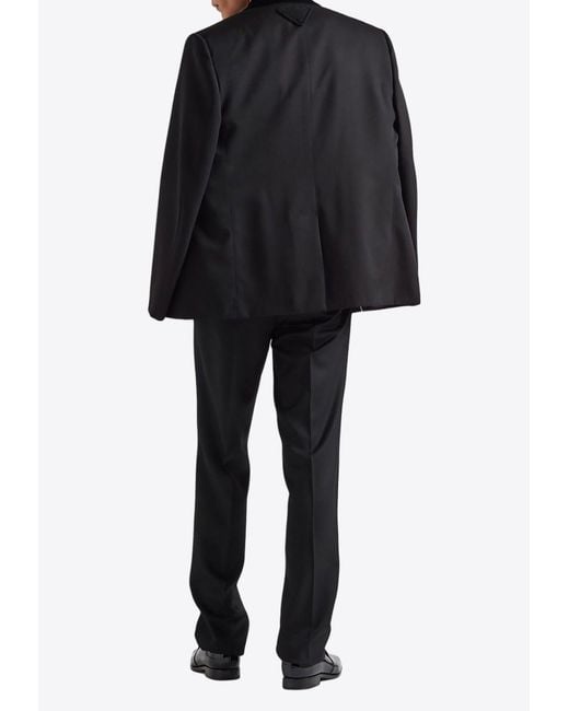 Prada Black Wool Tailored Pants for men