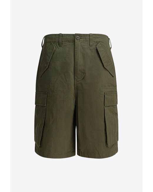 Stussy Green Ripstop Cargo Shorts for men