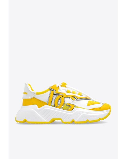 Dolce & Gabbana Yellow Daymaster Chunky Sneakers