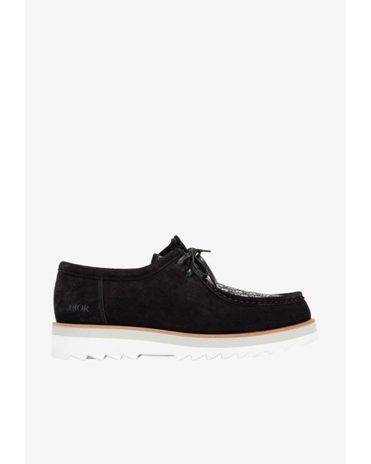 Dior Black Oblique Derby Shoes for men