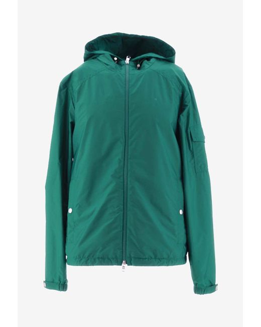 Moncler Green Etiache Zip-Up Windbreaker Jacket for men