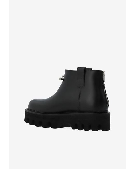 McQueen Black Platform Ankle Boots