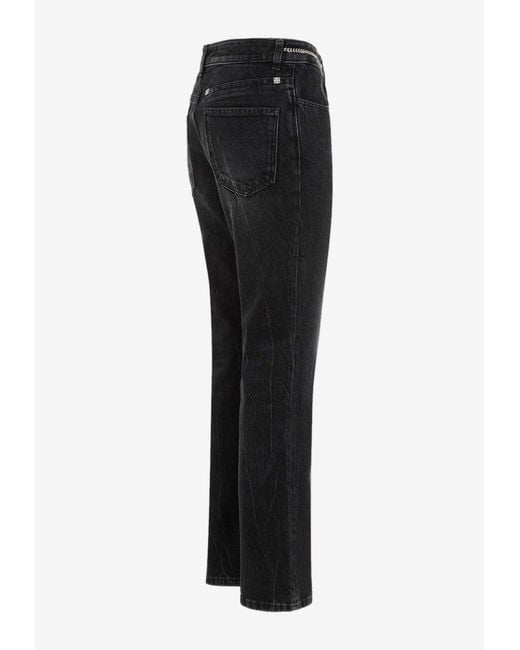 Givenchy Black Boot-Cut 4G Chains Jeans