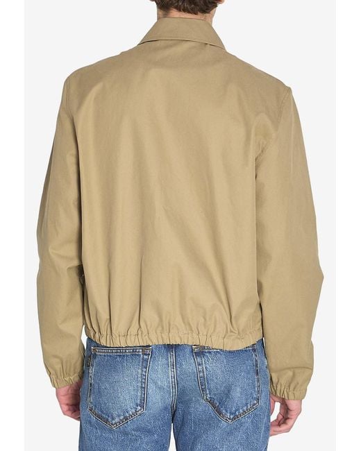 AMI Blue Ami De Coeur Zip Jacket for men