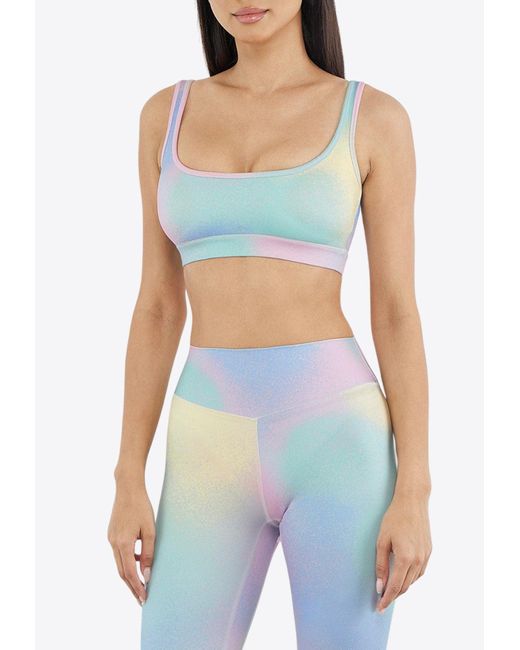 THE GIVING MOVEMENT x YOOX Blue Candyfloss Cross Back Sports Bra