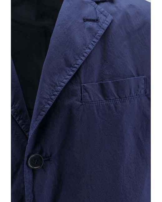 Aspesi Blue Dillon Single-Breasted Wool Blazer for men