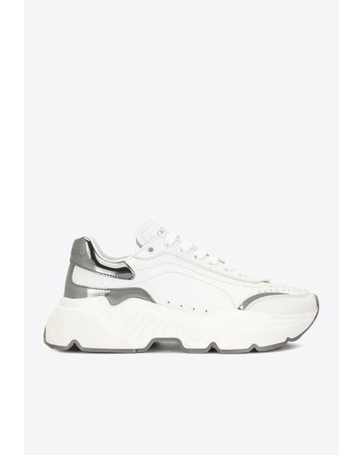 Dolce & Gabbana White Daymaster Low-Top Sneakers