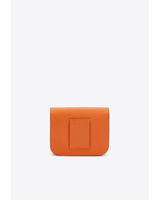 Hermès Orange Constance Slim Wallet