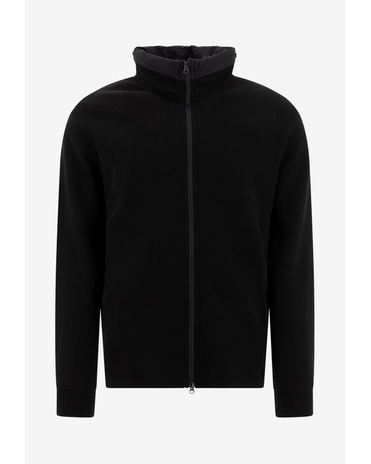 C P Company Black Metropolis Series Zip-Up Cardigan for men