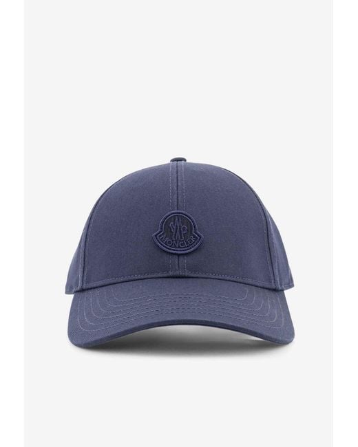 Moncler Blue Logo Patch Baseball Cap