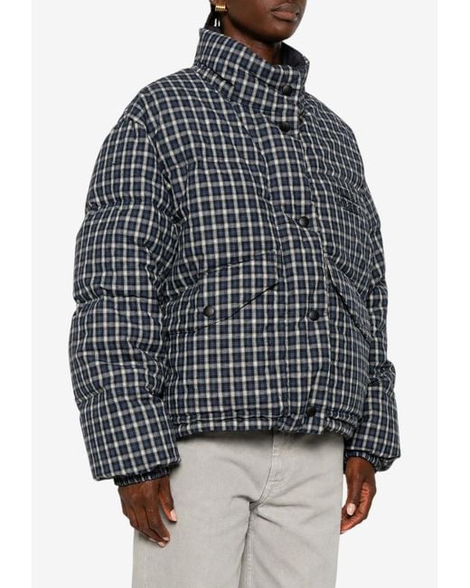 Miu Miu Black Reversible Checked Down Jacket