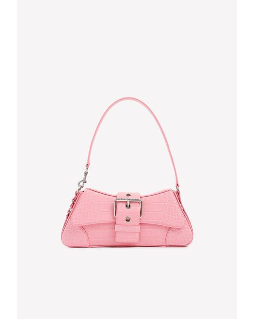 Balenciaga Leather Lindsay Medium Shoulder Bag in Pink Lyst Canada