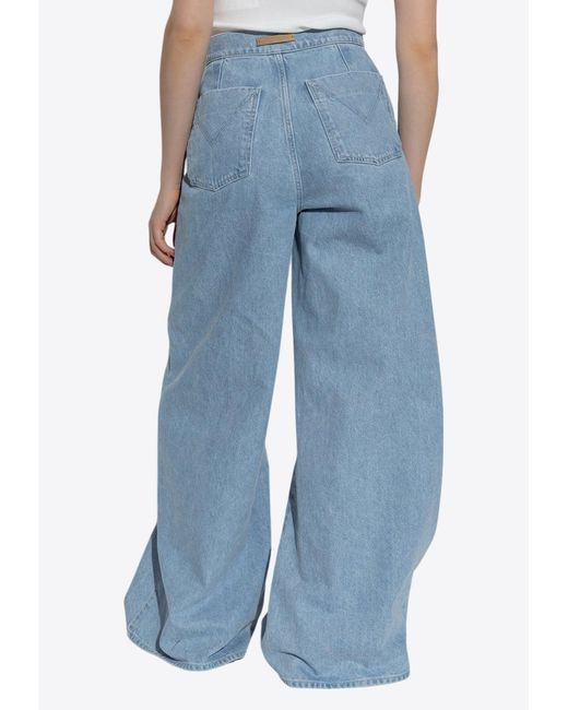 Max Mara Blue Affari Basic Wide-Leg Jeans