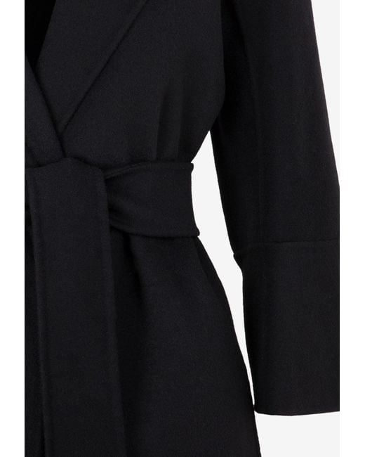 Max Mara Black Arona Wool Coat