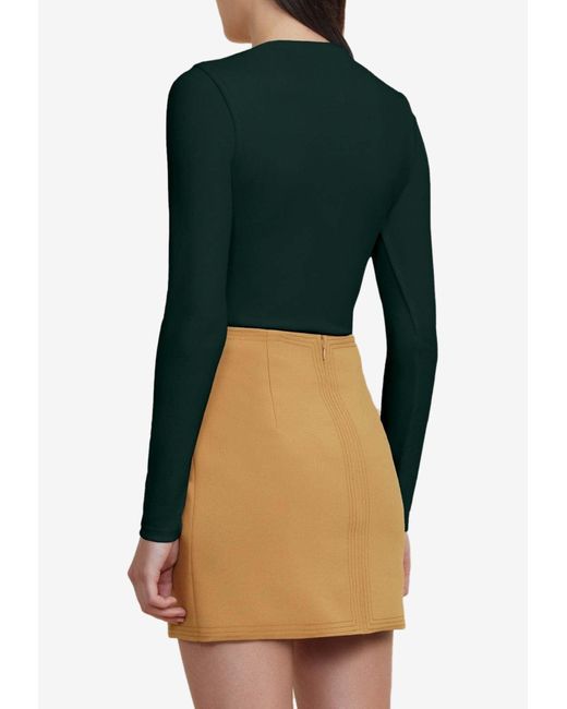 Acler Green Anderston Asymmetric Top