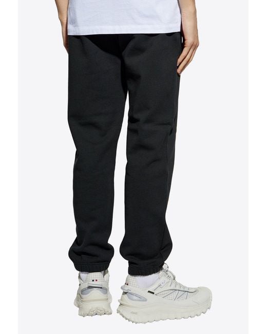 Moncler Black Logo Patch Track Pants for men