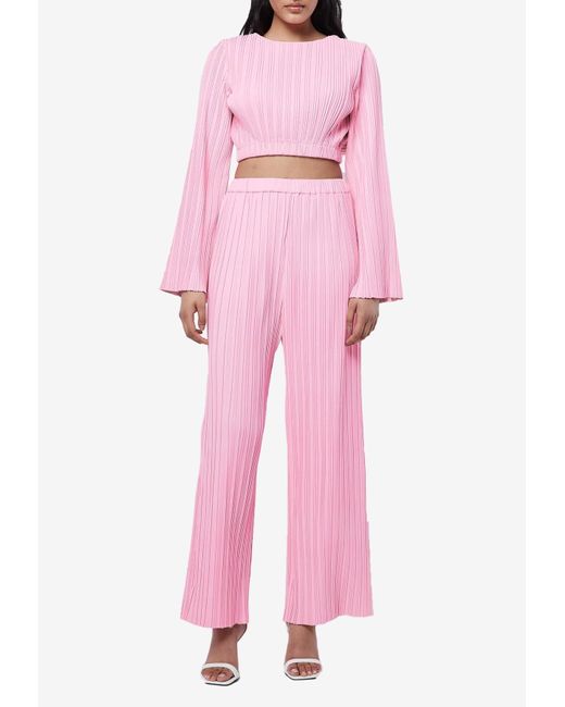 Mossman Pink The Low Rider Pleated Pants